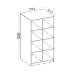 Pisarniški regal LOLY 2 je narejen iz kvalitetnih materialov. Primeren je za vsako pisarno ali pa spalnico. Zaradi svoje funkcionalnosti je primerna za vsako