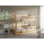 Pograd JASNA v obliki hiške je izdelan iz kakovostne iverne plošče, ki zagotavlja stabilnost, trdnost in dolgo življenjsko dobo. Pograd je zasnovan z