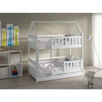 Pograd JASNA v obliki hiške je izdelan iz kakovostne iverne plošče, ki zagotavlja stabilnost, trdnost in dolgo življenjsko dobo. Pograd je zasnovan z