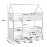 Pograd JASNA v obliki hiške je izdelan iz kakovostne iverne plošče, ki zagotavlja stabilnost, trdnost in dolgo življenjsko dobo. Pograd je zasnovan z