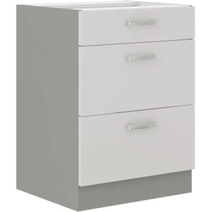 Kuhinjo ELITE je možno naročiti v kompletu (kuhinjski bloki ELITE) ali pa po posameznih elementih po vaši izbiri. Predalnik ELITE 60D 3P je sestavljen iz