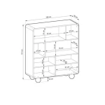 Regal ALBI je eleganten in sodoben. Narejen je iz visokokakovostnih materialov. Zaradi svoje oblike in trpežnih nogic zagotavlja dodatno stabilnost. Okrogle