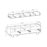 TV omarica ALBI 160 je elegantna in sodobna. Narejena je iz visokokakovostnih materialov. Zaradi svoje oblike in trpežnih nogic zagotavlja dodatno stabilnost.