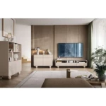 TV omarica ALBI 180 je elegantna in sodobna. Narejena je iz visokokakovostnih materialov. Zaradi svoje oblike in trpežnih nogic zagotavlja dodatno stabilnost.