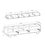 TV omarica ALBI 180 je elegantna in sodobna. Narejena je iz visokokakovostnih materialov. Zaradi svoje oblike in trpežnih nogic zagotavlja dodatno stabilnost.