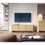 TV omarica BARBA je elegantna in preprosta. S svojo obliko in kakovostjo se poda v vsak dnevni prostor. Narejena je it kakovostnega MDF-ja. Ima nogice posebne