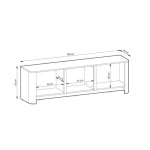 TV omarica BARBA kašmir je elegantna in preprosta. S svojo obliko in kakovostjo se poda v vsak dnevni prostor. Narejena je it kakovostnega MDF-ja. Ima nogice