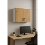 Viseča zgornja pisarnišla omarica LOLY je elegantna in prostorna. S svojo obliko in policami, je odličen kos pohištva za dodatno organizacijo v vsakem