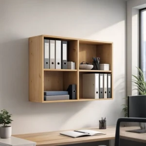 Viseči pisarniški regal LOLY je funkcionalen in prektičen. S svojo obliko in policami, je odličen kos pohištva za dodatno organizacijo v vsakem prostoru.