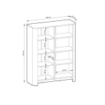 Visoka komoda BARBA kašmir je elegantna in preprosta. S svojo obliko in kakovostjo se poda v vsak dnevni prostor. Narejena je it kakovostnega MDF-ja. Ima