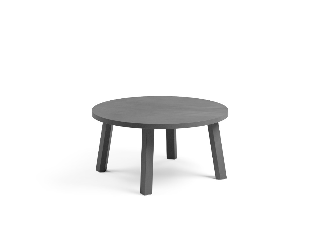 Vrtna mizica MAXIMO 60 MIN -Basalto - Nardi Vrtna mizica MAXIMO 60 MINI. Vrtna klubska mizica Maximo, s strukturo regenerirane smole z visoko vsebnostjo recikliranih materialov z mat zaključkom in