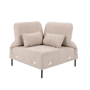 Udoben kotni element MODULO. Modularni pohištveni sistem oblazinjenega pohištva z nastavljivimi hrbtnimi naslonjali. Kotnemu elementu lahko po želji