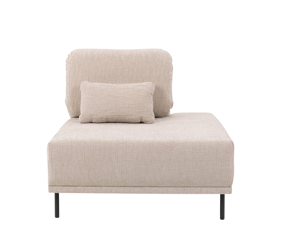 Zaključni element sedežne garniture MODULO. Zaključni element iz modularne serije Modulo. Modularni pohištveni sistem z nastavljivimi hrbtnimi naslonjali.