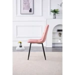Jedilni stol MILA velvet roza je odlična rešitev za kombiniranje v minimalističen ali industrijski stil prostora. Kombinacija sivega prešitega blaga s