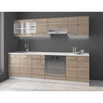 Omara za pomivalno korito META je narejena iz kvalitetne laminirane plošče. Dobavljiv je v sonoma / beli barvi. Korpusi so iz laminirane plošče debeline 16