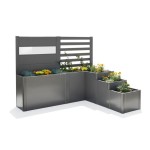 BIOHORT KOVINSKA VRTNA GREDA TEMNO SIVA – dodatni pogled 2