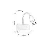 DEKORAT. STENSKA SVETILKA RABALUX TACITO GU10 1X25W ČRNA – crna