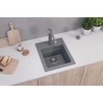 GRANITAL POMIVALNO KORITO ALVEUS ATROX 10, CONCRETE-G81 400X500 MM – dodatni pogled 3