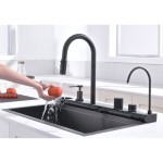 GRANITAL POMIVALNO KORITO INTER CERAMIC SMART IN PIPA ČRNA – crna