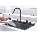 GRANITAL POMIVALNO KORITO INTER CERAMIC SMART IN PIPA ČRNA – crna