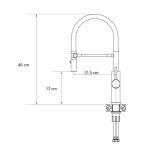 GRANITAL POMIVALNO KORITO QUADRON KURT 110 + ANDY ČRN SET Z ARMATURO – crn