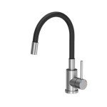 GRANITAL POMIVALNO KORITO QUADRON KURT 110 + MAGGIE ČRN SET Z ARMATURO – crn