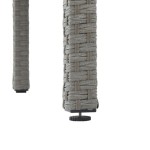 KOVINSKA MIZA NATERIAL DRIOS UMETNI RATAN ALU STEKLO, 172X90 TEMNO SIVA – dodatni pogled 4