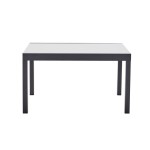 KOVINSKA MIZA NATERIAL LYRA II 4/10P ALU STEKLO 135/270X90 TEMNO SIVA
