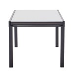 KOVINSKA MIZA NATERIAL LYRA II 4/10P ALU STEKLO 135/270X90 TEMNO SIVA – 410p 135270x90
