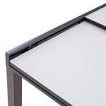 KOVINSKA MIZA NATERIAL LYRA II 4/10P ALU STEKLO 135/270X90 TEMNO SIVA – 410p 135270x90