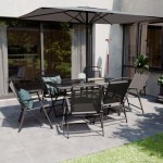 KOVINSKA VRTNA GARNITURA DOMA 150X80 JEKLO TEMNO SIV – dodatni pogled 9
