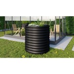 KOVINSKA VRTNA GREDA VITAVIA VITA OKROGLA 858, ČRNA – crna