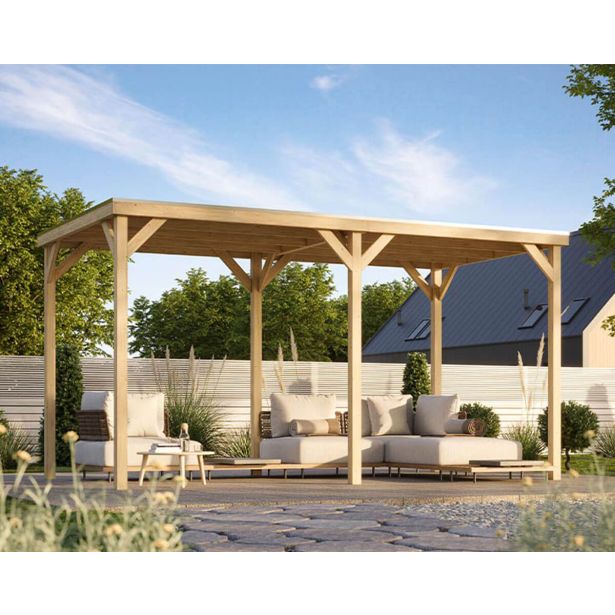 LESENA VRTNA HIŠKA KARIBU CUBECO PAVILLON Z 1 PODALJŠKOM