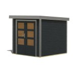 LESENA VRTNA HIŠKA KARIBU JUPITER 2 C 213X217X211 SIVA