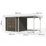 LESENA VRTNA HIŠKA KARIBU JUPITER 3 242X217X211 B-BELA – hiska