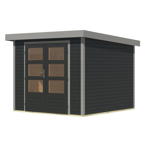 LESENA VRTNA HIŠKA KARIBU JUPITER 3.5 C 242X242X211 SIVA LESENA VRTNA HIŠKA KARIBU JUPITER 3.5 C 242X242X211 SIVA