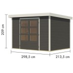 LESENA VRTNA HIŠKA KARIBU JUPITER 4 B 302X217X211 BELA – hiska