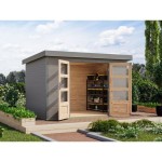 LESENA VRTNA HIŠKA KARIBU JUPITER 4 D 302X217X211 SIVA – hiska