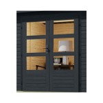 LESENA VRTNA HIŠKA KARIBU JUPITER C 209X214X218 BELI OKVIR – hiska