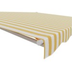 MARKIZA, TENDA MARINA 300X200 CM BELO/RUMENA, ROČNA – belorumena rocna