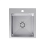 NERJAVNO POMIVALNO KORITO QUADRON LUKE 90 + KATE INOX SET Z ARMATURO – dodatni pogled 1