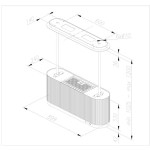 OTOČNA KUHINJSKA NAPA CIARKO DESIGN MONO W, ČRNA – otocna crna