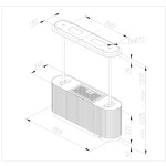 OTOČNA KUHINJSKA NAPA CIARKO DESIGN MONO W, KREMNA – otocna