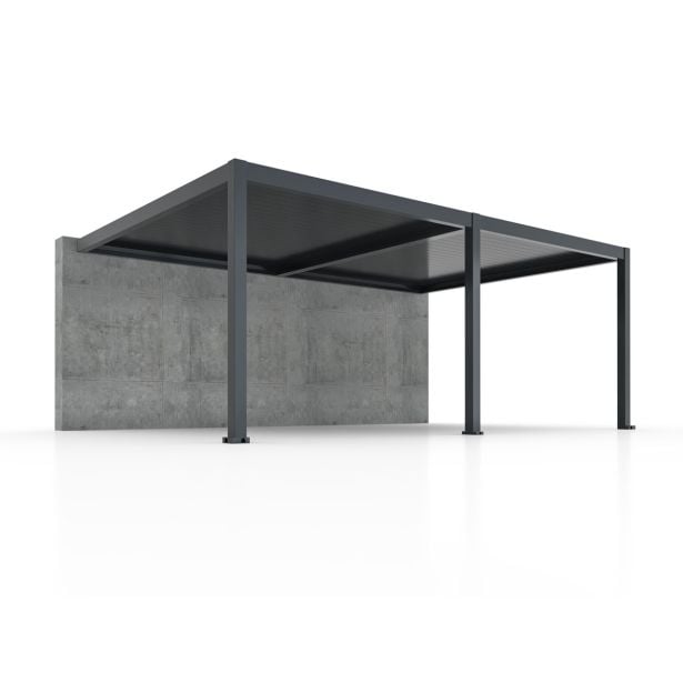 PERGOLA BELLANO BIOKLIMATSKA MOTORIZIRANA 6X4 M -PRITRJENA V STENO