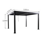 PERGOLA NATERIAL CLIMA BIOKLIMATSKA ALU 313X358 TEMNO SIVA – dodatni pogled 2