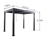 PERGOLA NATERIAL CLIMA ORIGIN BIOCLIMATIC ALU 313X198 TEMNO SIVA – dodatni pogled 5
