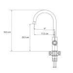 PIPA KUHINJSKA QUADRON JODIE INOX – dodatni pogled 1