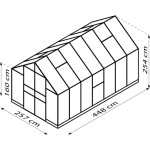 POLIKARBONATNI RASTLINJAK VITAVIA OLYMP 11500 HKP6MM ČRNA 254X257X448 – crna