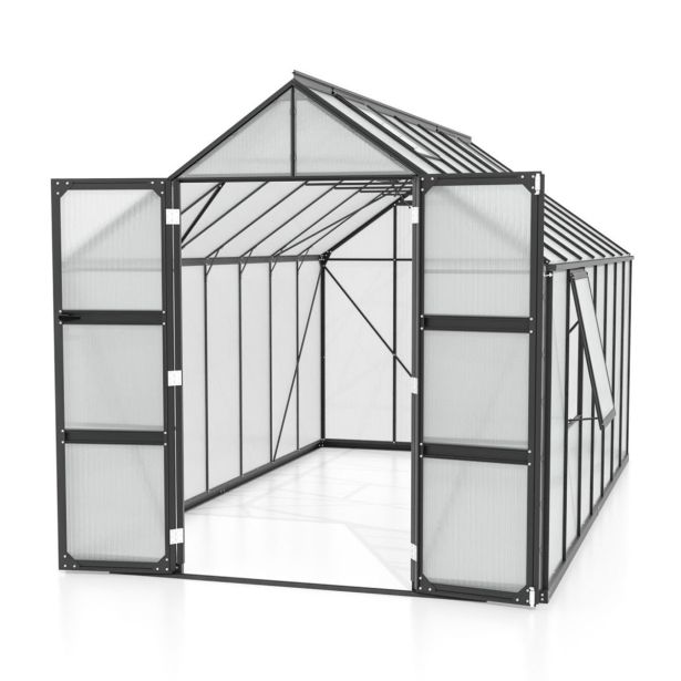 POLIKARBONATNI RASTLINJAK VITAVIA OLYMP 11500 HKP6MM ČRNA 254X257X448