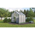 RASTLINJAK, VOLTE PLOŠČE VITAVIA PLANET 3800 HKP 6MM, 1,95X1,95 SMARAGDNA - RASTLINJAK+ OKVIR ZA TEMELJ – plosce
